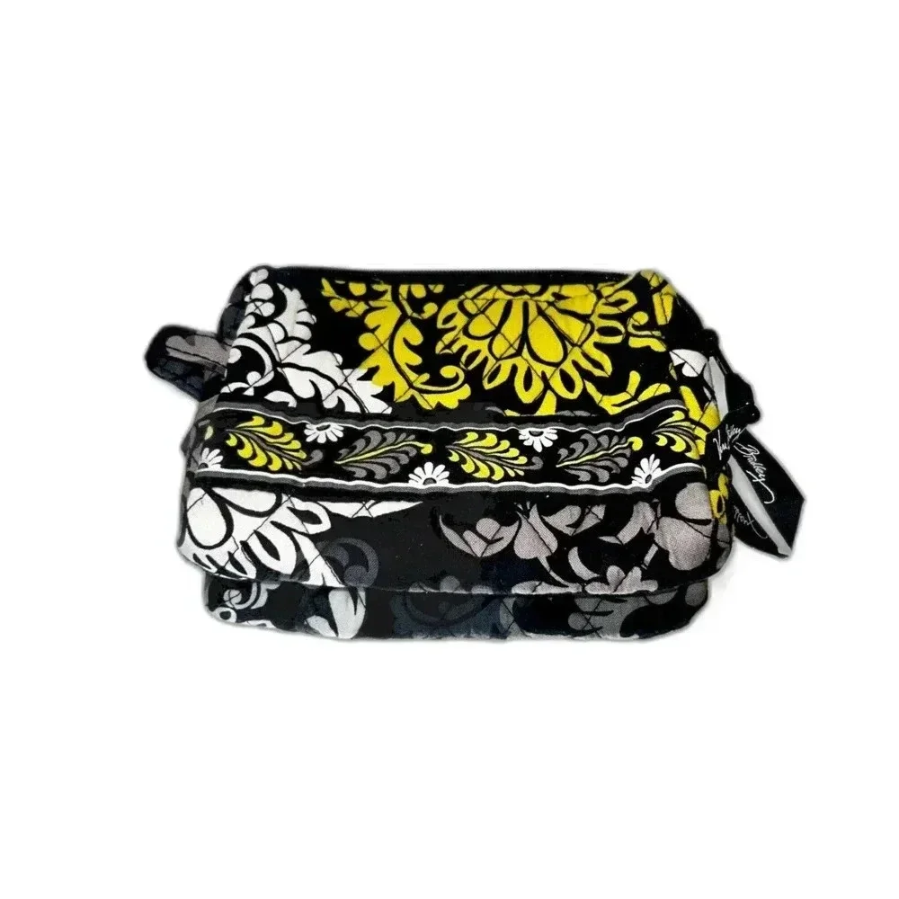 Vera Bradley Wristlet Wallet Quilted Women's Gray, Yellow And Black EUC‎